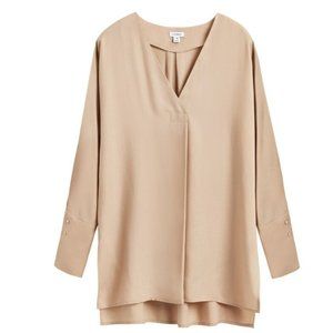 Cuyana V-Neck Tunic Sand XL NWT Cupro-Tencel Vault Elevated Basic